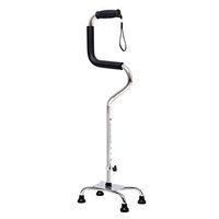 WURE Aluminum alloy walking stick, height-adjustable Elderly walking aid Blue Silver (Color : B)