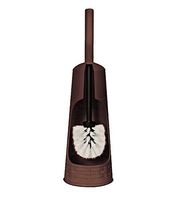 Palm Luxe Free Standing Toilet Brush and Holder Color: Brown
