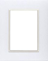 Pack of (2) 16x20 Double Acid Free White Core Picture Mats Cut for 11x14 Pictures in White and Cream