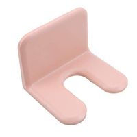 LOSYU Wall Mounted Adhesive Hairdryer Holder, Minimalist Storage Rack for Home Hotel Bathroom Bedroom, Ultra-Light Blow-Dryer Rack ABS Plastic (Color : Pink)
