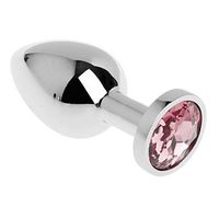 WENWING Stainless Steel Metal Crystal Round Smooth Amal Plug for Couples Shower Enema Six Toys Small Size