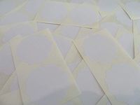 Minilabel 51mm Wavy Edge , Certificate Wafer Company Seal Labels , Stickers For Embossing , Awards & Rewards White