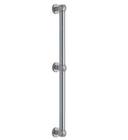 Jaclo G70-60-PCU Smooth Transitional Grab Bar with Midpost 60, Polished Copper