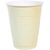 Party Dimensions 85762 16 Count Plastic Cup, 18-Ounce, Ivory