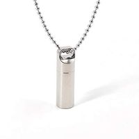 Camp Field Titanium Mini Pill Fob, Waterproof Keychain Pill Holder, Charm Pendant Pill Reminder (Small)