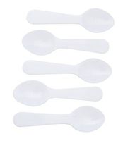 3" Miniature Plastic White Taster Spoons - 250 Count