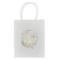 24 Pack Medium Kraft Thank You Gift Bag, Gift Bags with Handle, Kraft Paper Bag, Wedding Welcome Bags, White Bags with Handle, Gift Bags Wedding, White Gift Bag, Wedding Favor Gift Bags