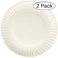 Nicole Home Collection 200 Count Everyday Dinnerware Paper Plate, 9-Inch, White (Twо Расk)