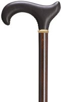 Unisex Genuine Leather Covered Derby Cane, Brown  -Affordable Gift! Item #DHAR-9766607
