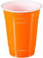 Goodtimes Big Party Pack 50 Count Plastic Cups, 16-Ounce (Orange-2PK)