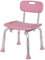 Shower Bench Bathtub Stool Seat For Bathroom, Tool-Free Plastic Showering Transfer Bench Seat Withe metal Adjustable Legs, Drive Medical Bathroom Safety round Shower Chair With RemovableBack,