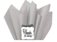 Grey 100ct Bulk Gift Wrap Party Favor Packaging & Flower Decoration Crafting Tissues with 12ct Decorative Gift Tags
