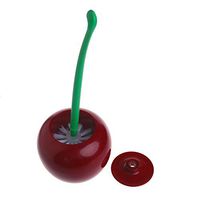 Adel store Cherry Scrub Brush for Cleaning Toilet with Base Holder Set