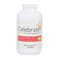 Celebrate Essential Multi 2 in 1 (Multivitamin & Calcium) Mango Chewable 120 ct.
