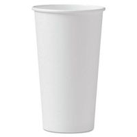 SOLO. Cup Company Polycoated Hot Paper Cups, 20 oz, White, 600/Carton (420W)