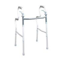 Rolling Walkers Walker Thick Aluminum Walker Folding Elderly Disabled Walker (Color : Silver, Size : 574882cm)