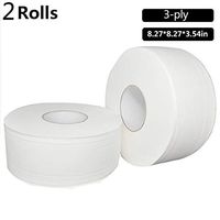 2020 New Fashion Large and Soft 3 ply Business Toilet Paper for Household Bathroom Toilet Paper Roll (2 x Roll)