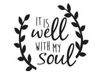 Chase Grace Studio It's All Well With My Soul Christian Bible Vinyl Decal Sticker|BLACK|Cars Trucks Vans SUV Laptops Wall Art|5.5" X 5"|CGS351