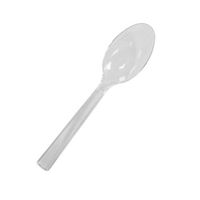 Party Essentials N24509CL Medium-Weight Hard Plastic Plastic Spoons, Clear (1,200 Count)