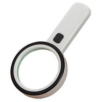 MSQL Lighted Magnifying Glass, 30X Handheld Reading Magnifying Glass, 12 White LED Lights 1 UV Counterfeit Light, Suitable for Antique Collection Jewelry Appreciation