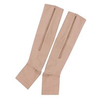 Nylon Zipper Compression Sock Leg Knee Support Open Toe Preventing Varicose Veins Stretch Socks Miaomiaogo