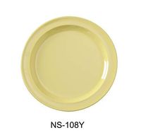 Yanco NS-108Y Nessico Round Dinner Plate, 8" Diameter, Melamine, Yellow Color, Pack of 48