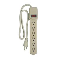 Bright-Way Surge Protector Power Strip | 6 Outlet, Great for Home and Office. Protect Your Computer, Office Equipment and More