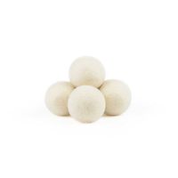 Wool Dryer Balls, Natural Fabric Softener 4pk - White