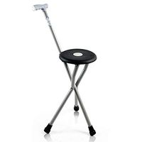 Walking Stick Crutches Aluminum Alloy Stool Folding Multifunctional Anti-Slip Three-Legged Elderly MUMUJIN