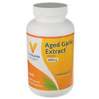 Aged Garlic Extract 600mg Capsules, Odorless Natural Powder Extract, Herbal Supplement Provides Heart Health Support, Blood Pressure Support Healthy Immune System (300 Capsules) by The Vitamin Shoppe