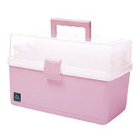 YOUTHUP Double-Layer Medicine Box, Family Capacity First Aid Kit, Suitable for Desktop Storage of Medicines, Skin Care Products (XXL, Pink)