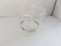 World Centric's Compostable Corn PLA Souffle Cup Combo: 3 Ounce PLA Cups and PLA Lids (1000 Sets:2000 Units)