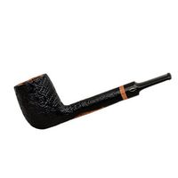 SERIE 1960 (Sabbiata nera 7001) briar sandblasted straight billiard tobacco smoking pipe by Brebbia (Italy)