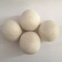 Wool Dryer Balls, Chemical Free Natural Wool Fabric Softener for Laundry - Reduces Drying Time, Static, Wrinkles and Lint, Reusable, Unscented White (4 Pack)