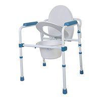 XIHAA Folding Portable Toilet Chair,Old People Pregnant Women Toilet Stool Adjustable Height for Easy Transfers Bath Chair