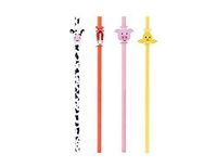 Kikkerland CU218 Farm Paper Straws, Pack of 12, Multicolor