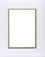 24x36 Double Acid Free White Core Picture Mats Cut for 20x30 Pictures in White and Gold