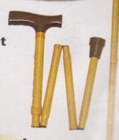 Deluxe Folding Aluminum Cane. Finished in a Light Wood Pattern. Contour Maple Hand Grip.