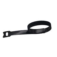 12 inch Reusable Cable Ties Microfiber Cloth Hook and Loop Cable Straps Ultra Thin Network Wire Management Organizer/Black-50 pcs