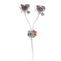 Hello Kitty Molded Crystal Heart Earbuds