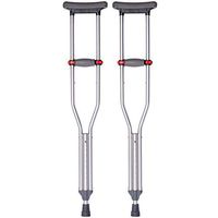 Underarm Adjustable Height Adult Red Dot Axilla Crutches,Silver