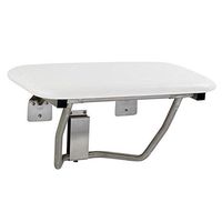 Mustee 390.413 Fold Down Wall-Mount Padded Seat, 23", White
