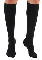 XL Made in The USA Travel Cotton Compression Socks, Graduated Support Socks 20-30mmHg, Unisex, Closed Toe Black, Size X-Large- Absolute Support, SKU: A105BL4
