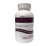 Nikken Kenzen Omega Green plus DHA (15472) - Vegetarian Omega Oil Powder - Nikken Dietary Supplement - Vegetable-derived Omega Supplements, Kosher and Vegan Certified, No Gluten, Non GMO - 90 Capsules