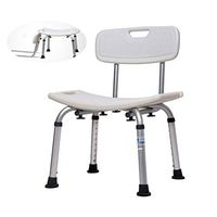 LMEIL Adjustable Bath and Shower Chair with Removable Back -Medical Tool-Free Assembly Spa Bathtub -Anti-Slip Bench Bathtub Stool Seat for Bathroom Safety