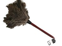 AAYU Brand Premium Feather Duster 15" to 16" | Natural Duster for Cleaning and Feather Moping | Genuine Ostrich Feather Duster with Wooden Handle | Environment Friendly | Easy to Clean Dust (40 cm)
