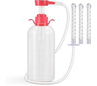 lifevv Manual Pressure Reusable Vaginal Cleansing and Douche System Kit with 3 Nozzle Tips -20 oz(600 ML)