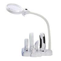 ZFDJ Desktop Handheld Interchangeable Magnifier 2.5X 5X 16X with LED Light Multifunction Old Man Read Service
