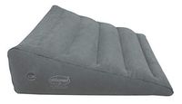 ObboMed HR-7620, New & Handy AIR Valve for Easy Inflation/deflation,Heavy Duty Inflatable Bed Wedge Pillow with Velour Surface for Sleeping Travel Trip Vacation; inflated Size M: 24” x 28” x 7.5-1.5”
