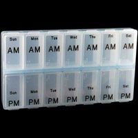 AP-300 Weekly Jumbo Pill Box Pack of 12 (Clear)